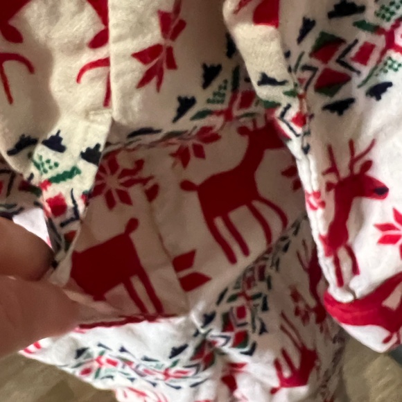 Hanna Andersson Dear Deer Holiday Flannel Scandinavian Night Shirt Nightgown M - Picture 4 of 12